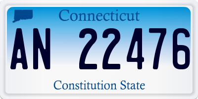 CT license plate AN22476