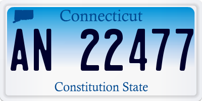 CT license plate AN22477