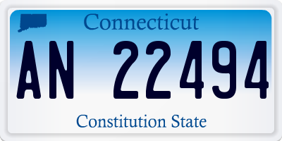CT license plate AN22494