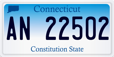 CT license plate AN22502