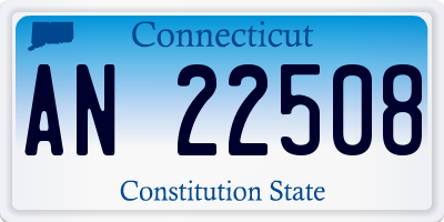 CT license plate AN22508
