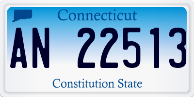 CT license plate AN22513