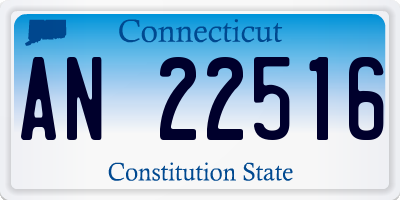 CT license plate AN22516