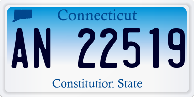 CT license plate AN22519