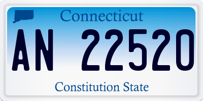 CT license plate AN22520