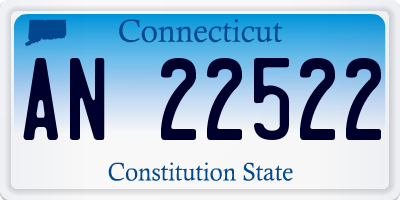 CT license plate AN22522