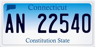 CT license plate AN22540