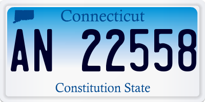 CT license plate AN22558