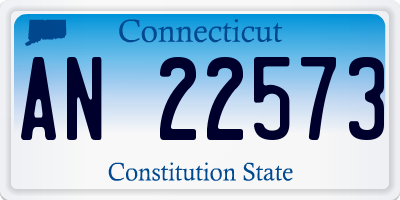 CT license plate AN22573