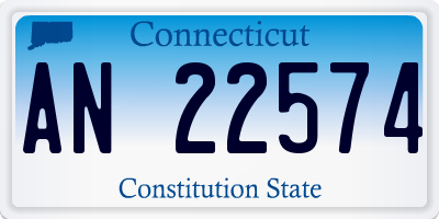 CT license plate AN22574