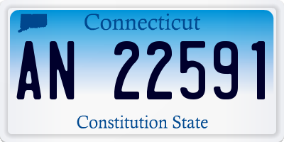 CT license plate AN22591