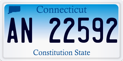 CT license plate AN22592