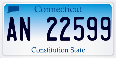 CT license plate AN22599