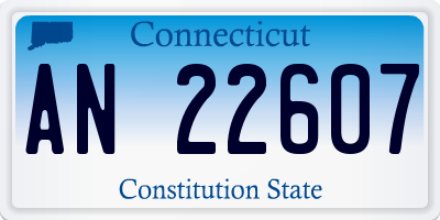 CT license plate AN22607