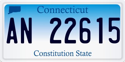 CT license plate AN22615