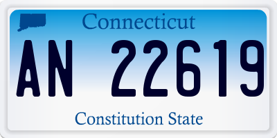 CT license plate AN22619