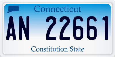 CT license plate AN22661