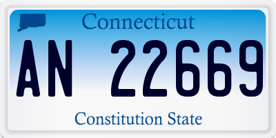 CT license plate AN22669