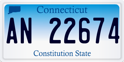 CT license plate AN22674
