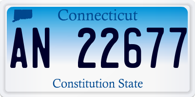 CT license plate AN22677