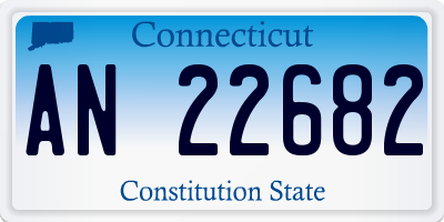 CT license plate AN22682