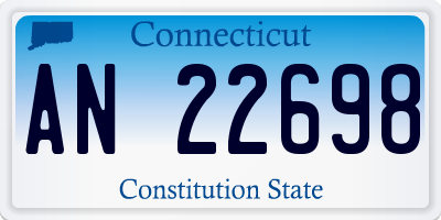 CT license plate AN22698