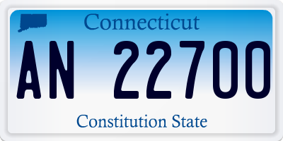 CT license plate AN22700