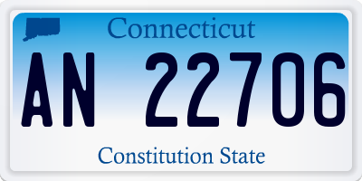 CT license plate AN22706