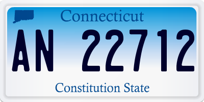 CT license plate AN22712