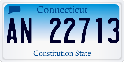 CT license plate AN22713