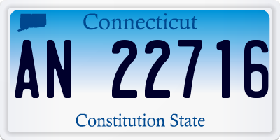 CT license plate AN22716