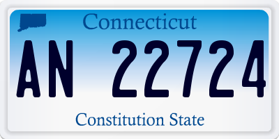 CT license plate AN22724