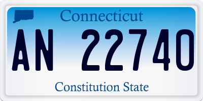 CT license plate AN22740