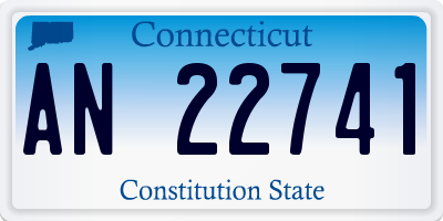 CT license plate AN22741