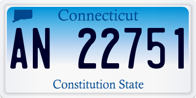 CT license plate AN22751