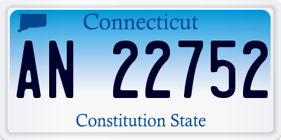 CT license plate AN22752