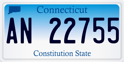 CT license plate AN22755