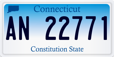 CT license plate AN22771