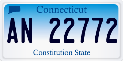 CT license plate AN22772