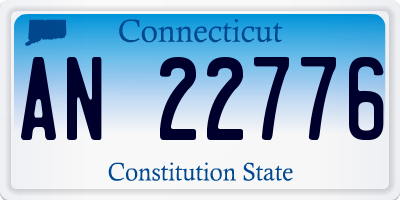 CT license plate AN22776