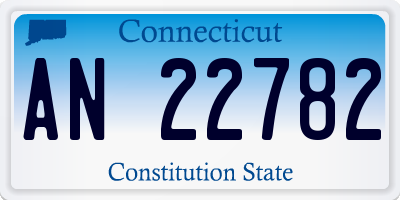 CT license plate AN22782