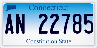CT license plate AN22785