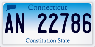 CT license plate AN22786