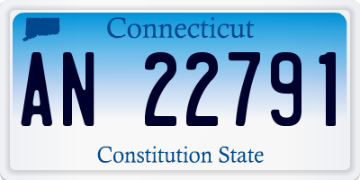 CT license plate AN22791