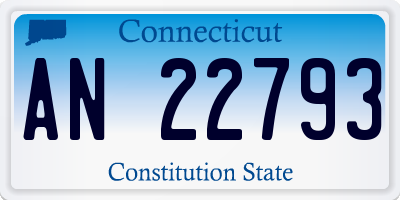 CT license plate AN22793