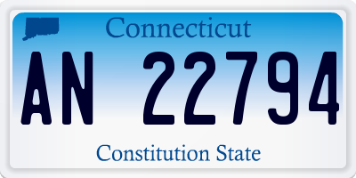CT license plate AN22794