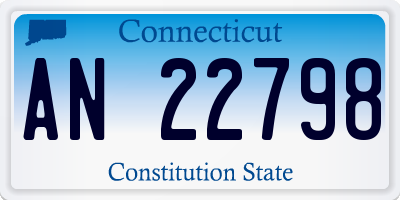 CT license plate AN22798