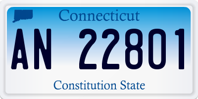 CT license plate AN22801