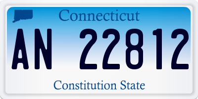 CT license plate AN22812