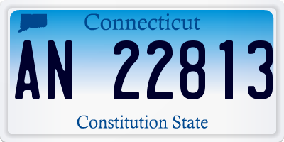CT license plate AN22813